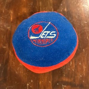 1990 plus Winnipeg jets stuffy euc vintage nhl hockey smiley face puck Canada